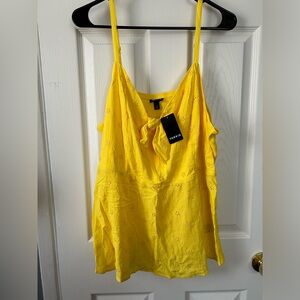 NWT Torrid Yellow Eyelet Top Size 2x